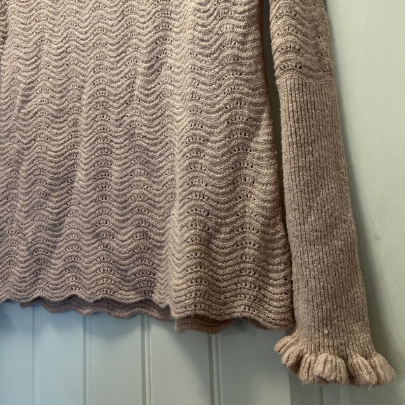A New Day Women’s Soft Lightweight Ruffle Cuffs Long Sleeve‎ Sweater Size S Pink - Picture 5 of 6